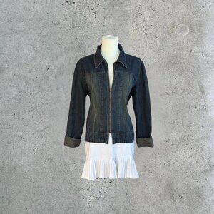 Vintage dark wash denim jacket